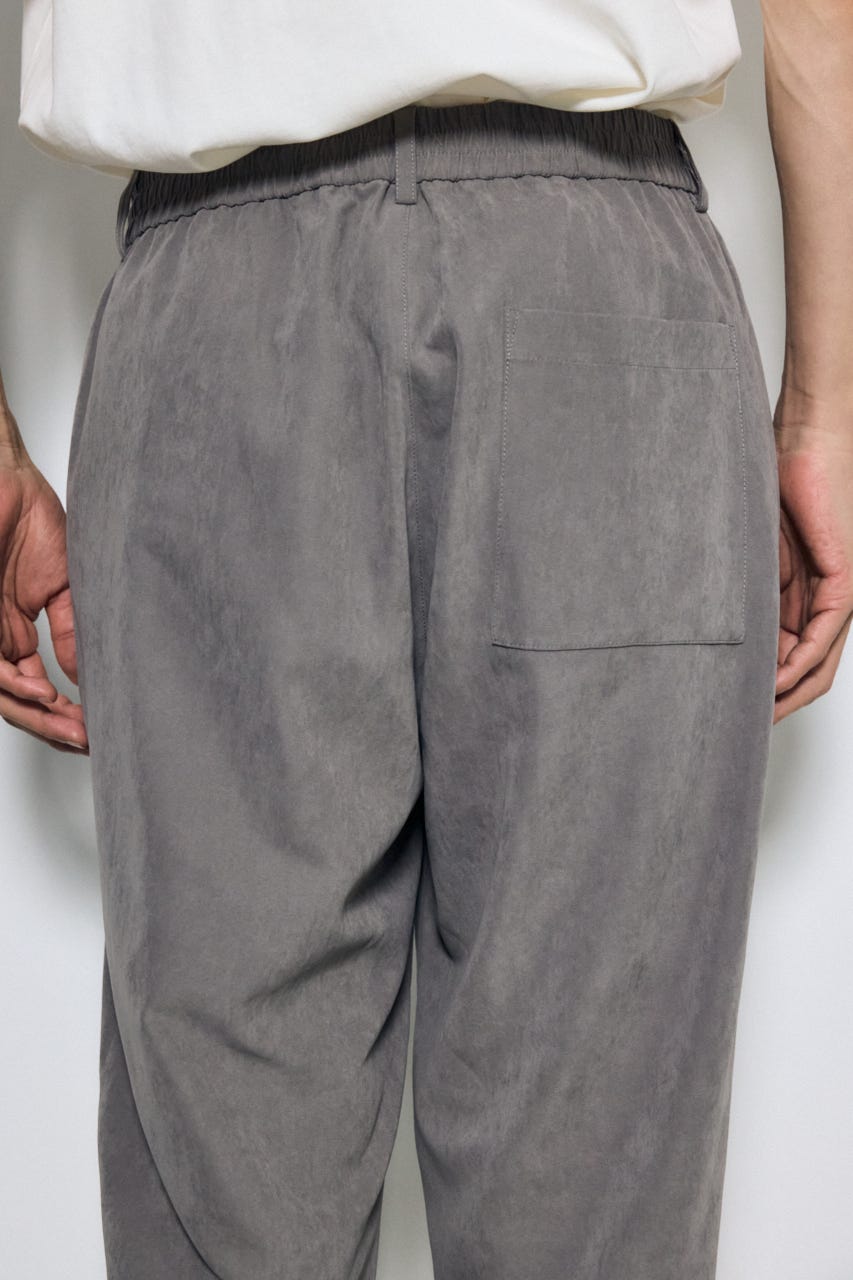 接触冷感フェイクスエードスリムパンツ GRY M