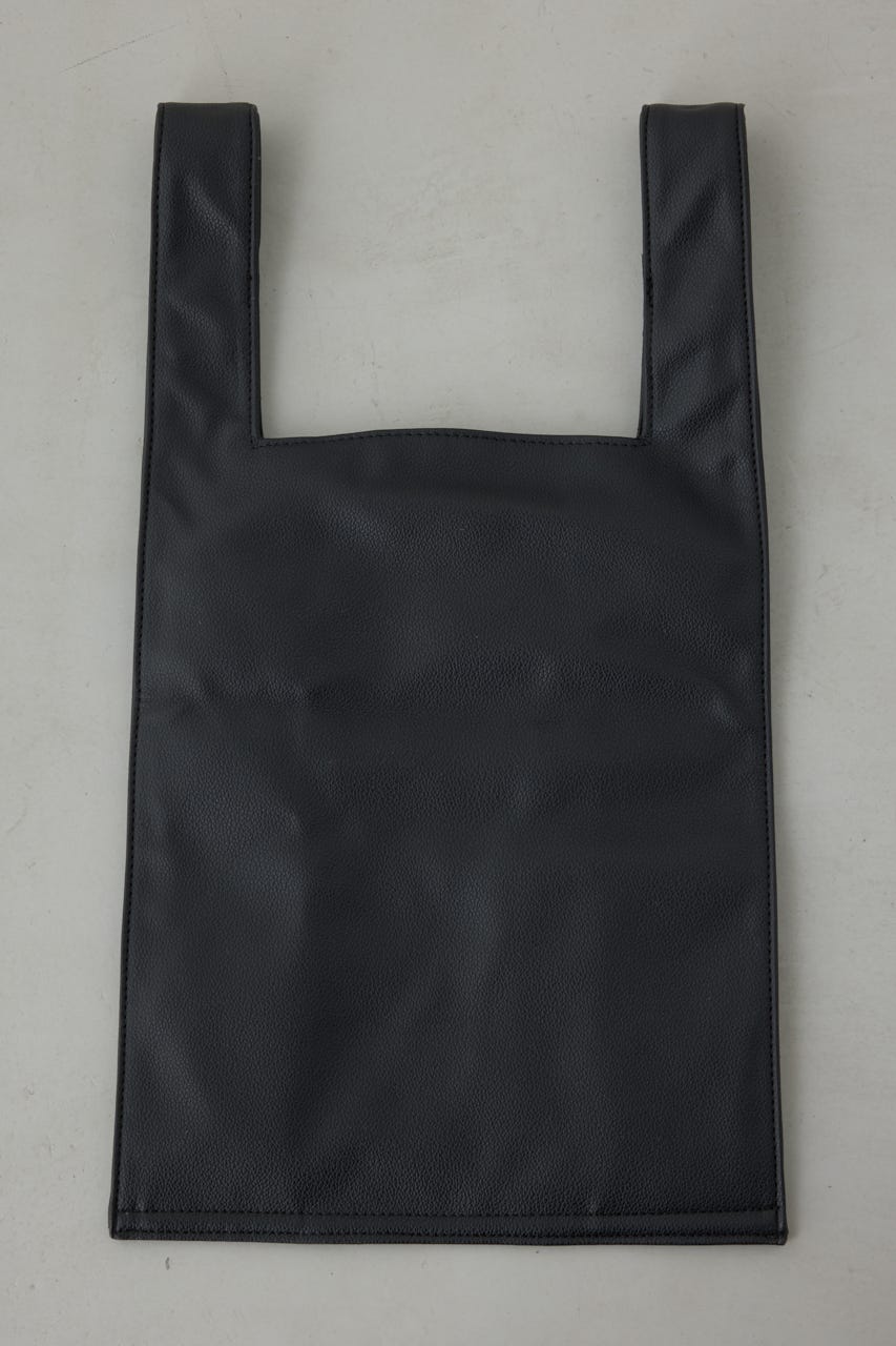 【SS先行アイテム】合皮ショッピングバッグ BLK FREE