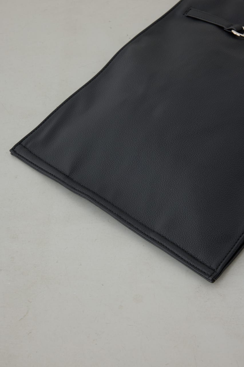 【SS先行アイテム】合皮ショッピングバッグ BLK FREE