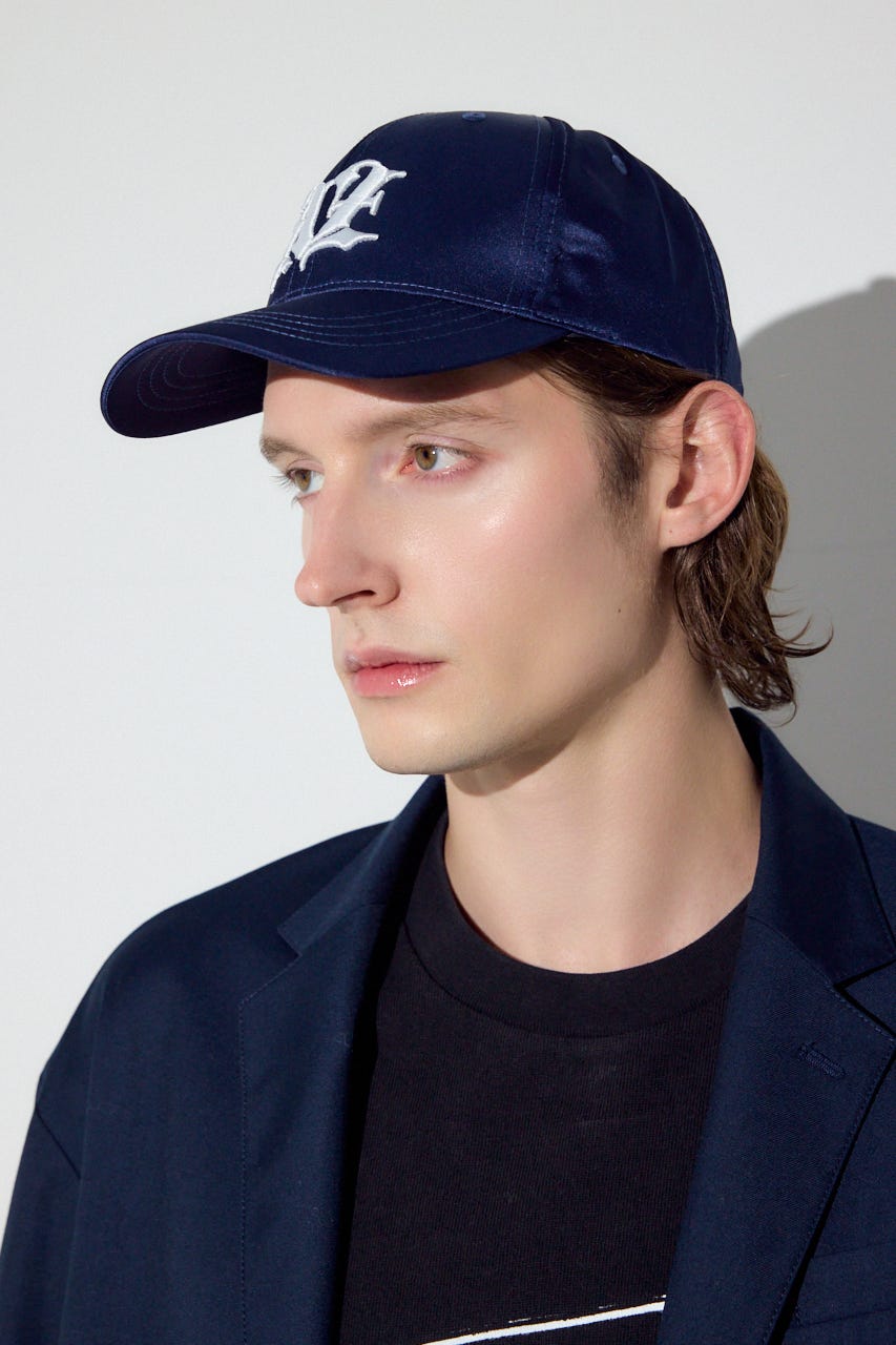 サテンロゴキャップ NVY FREE