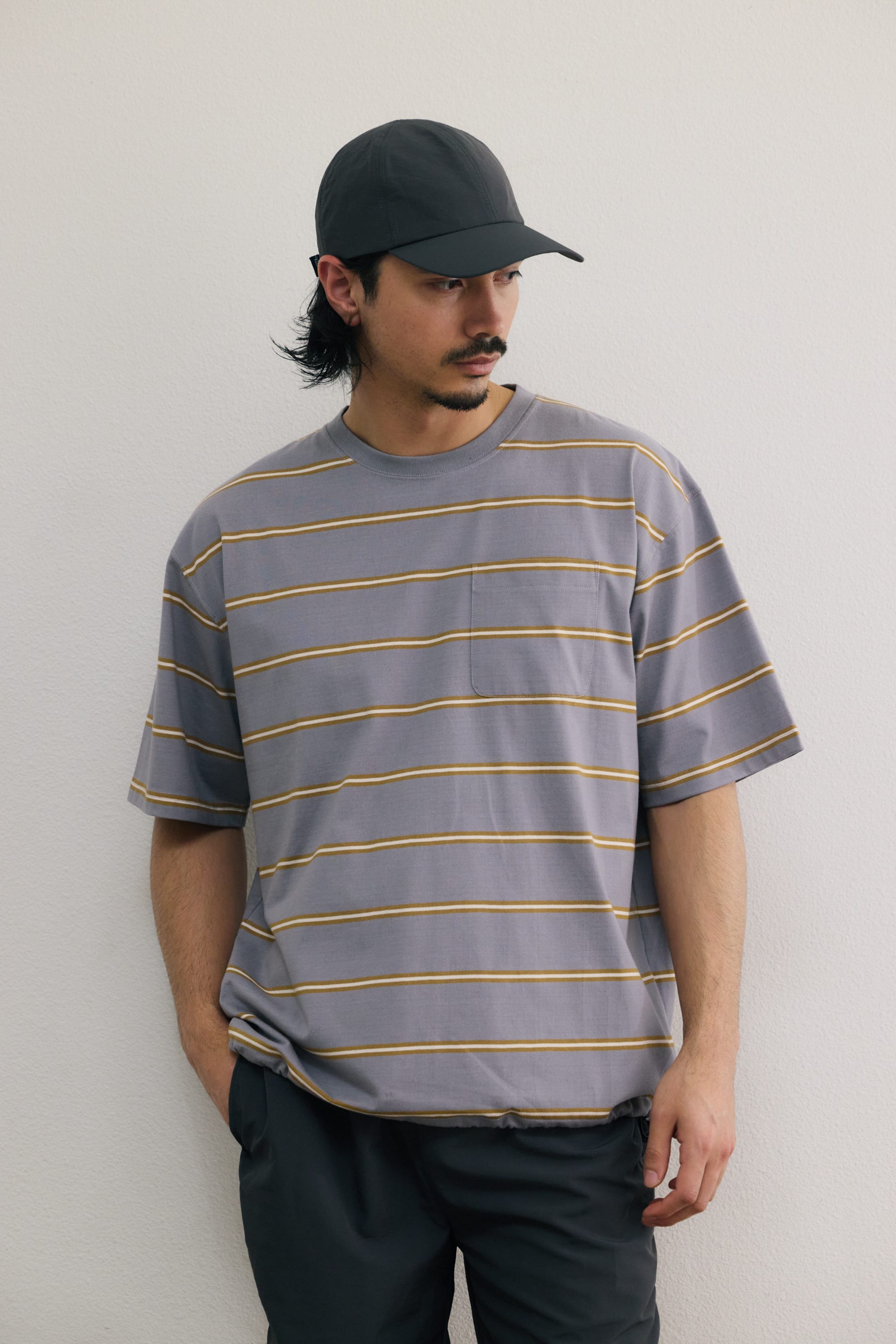 SHELTECH Light ポケット付きTシャツ 柄YEL M