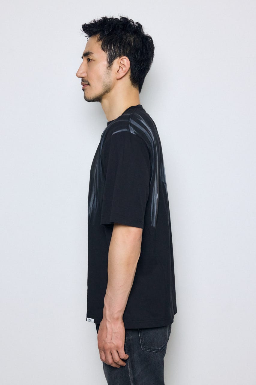 ランダムペイントトップス 柄BLK S