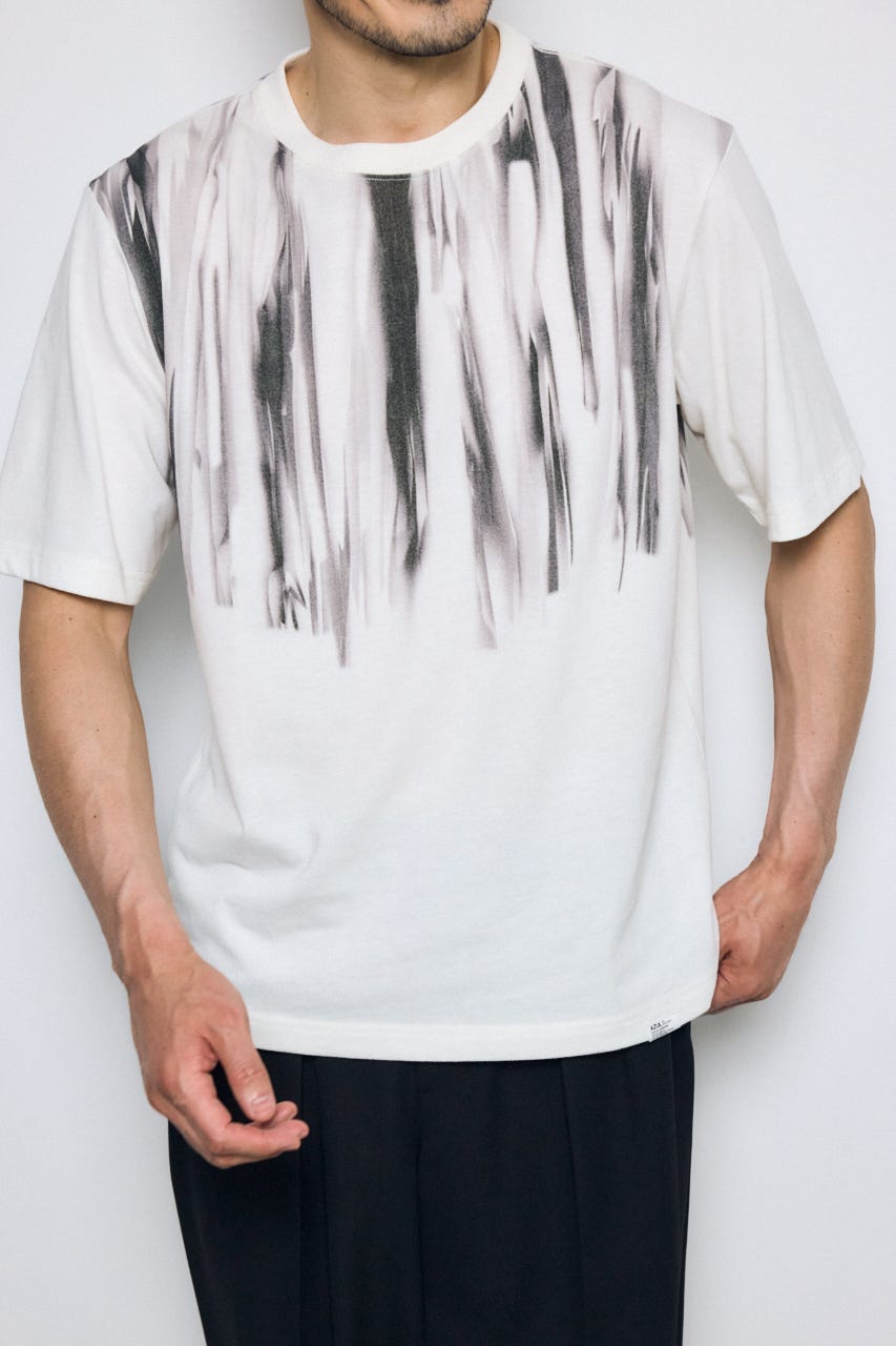 ランダムペイントトップス 柄WHT M