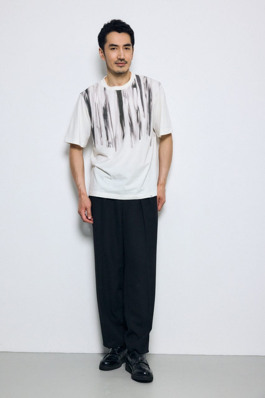 ランダムペイントトップス 柄WHT M