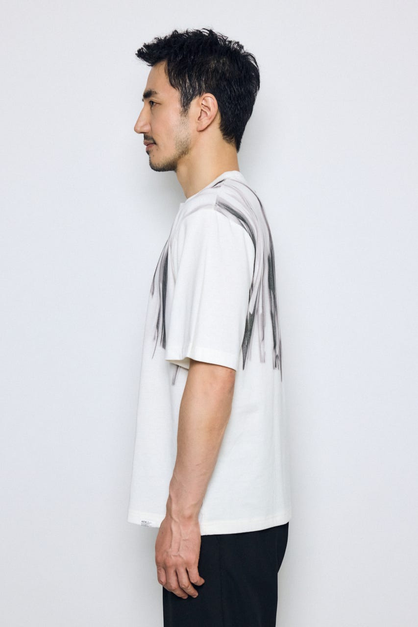 ランダムペイントトップス 柄WHT M