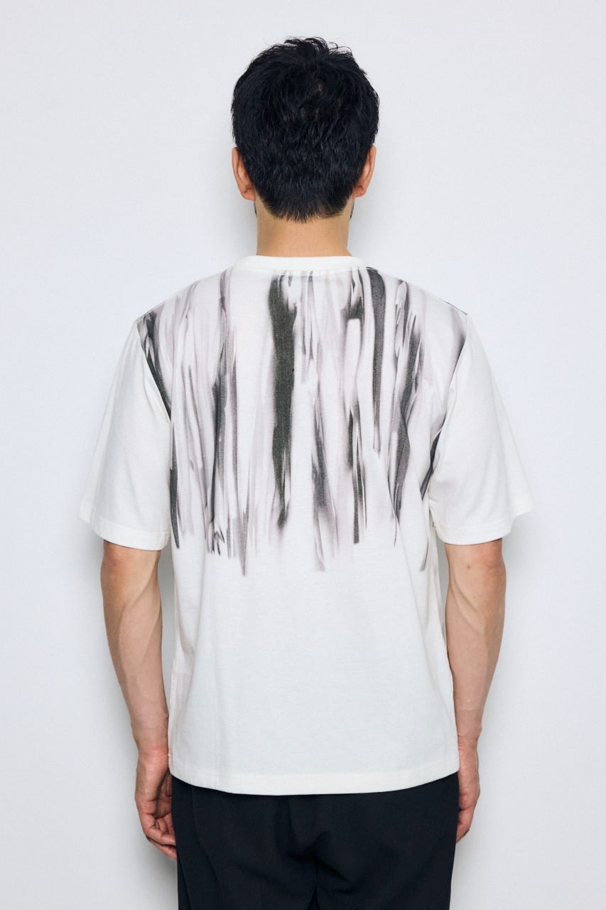 ランダムペイントトップス 柄WHT M