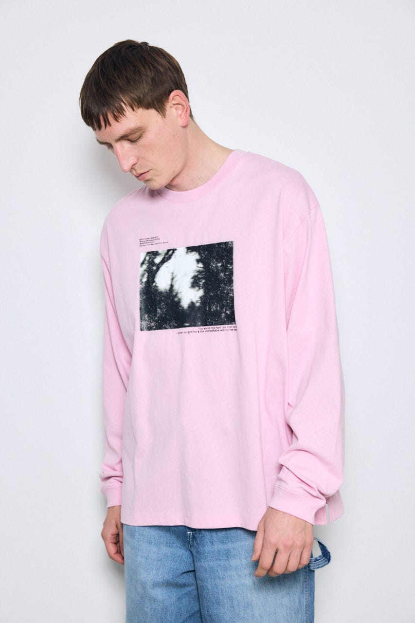 FOREST グラフィック長袖Tシャツ L/PNK L