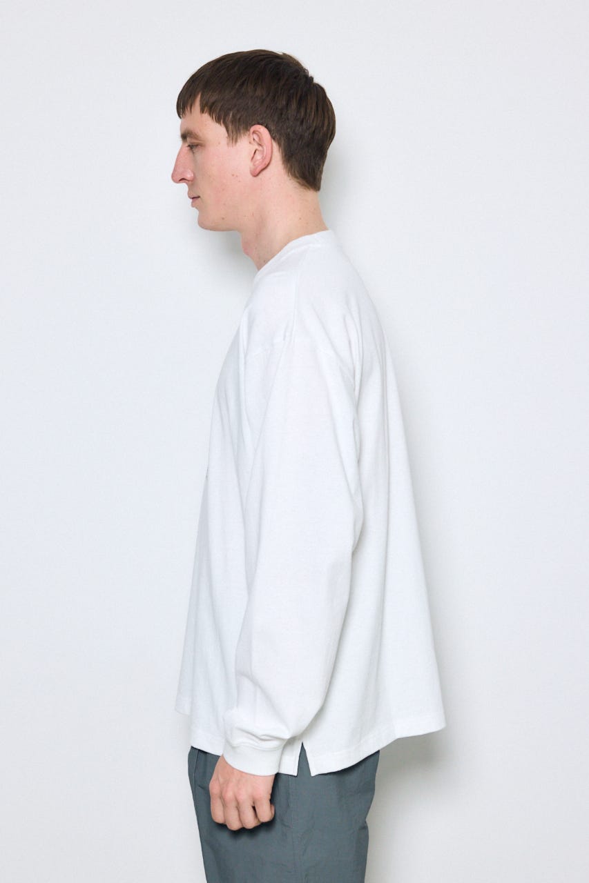 FOREST グラフィック長袖Tシャツ WHT M