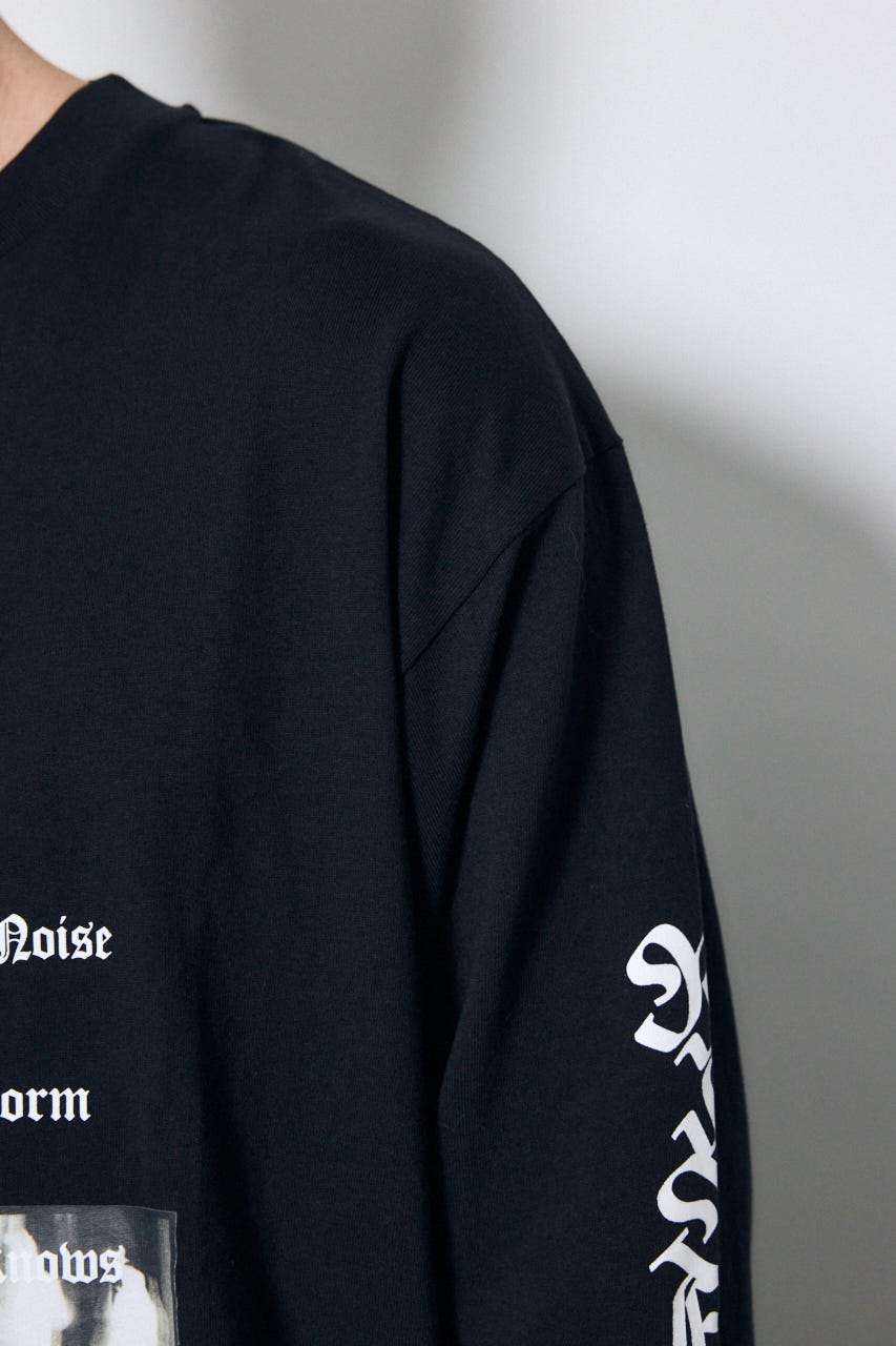 袖ロゴ長袖Tシャツ BLK M
