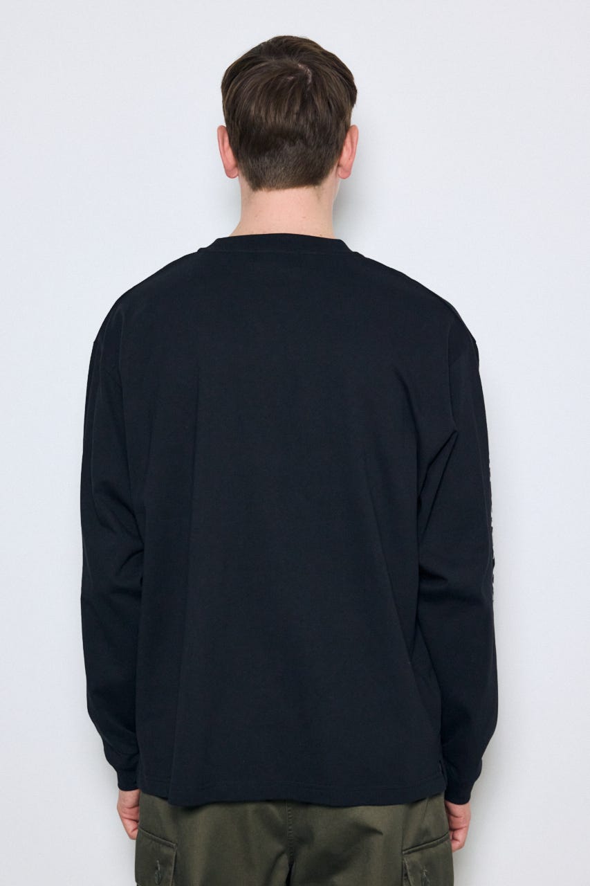 袖ロゴ長袖Tシャツ BLK M