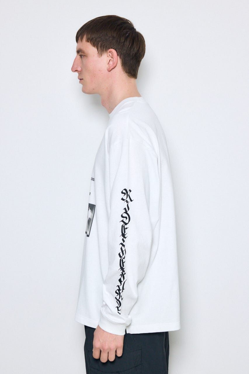 袖ロゴ長袖Tシャツ WHT M