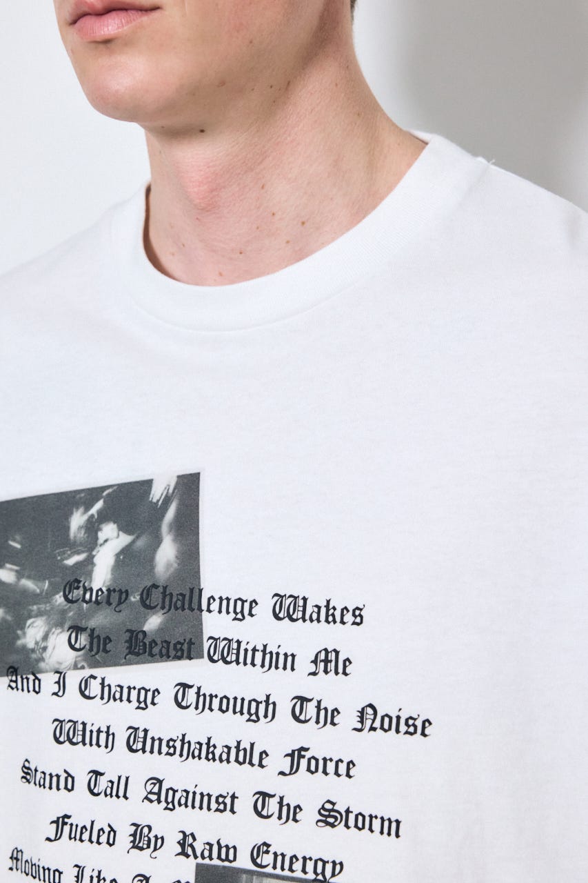 袖ロゴ長袖Tシャツ WHT M