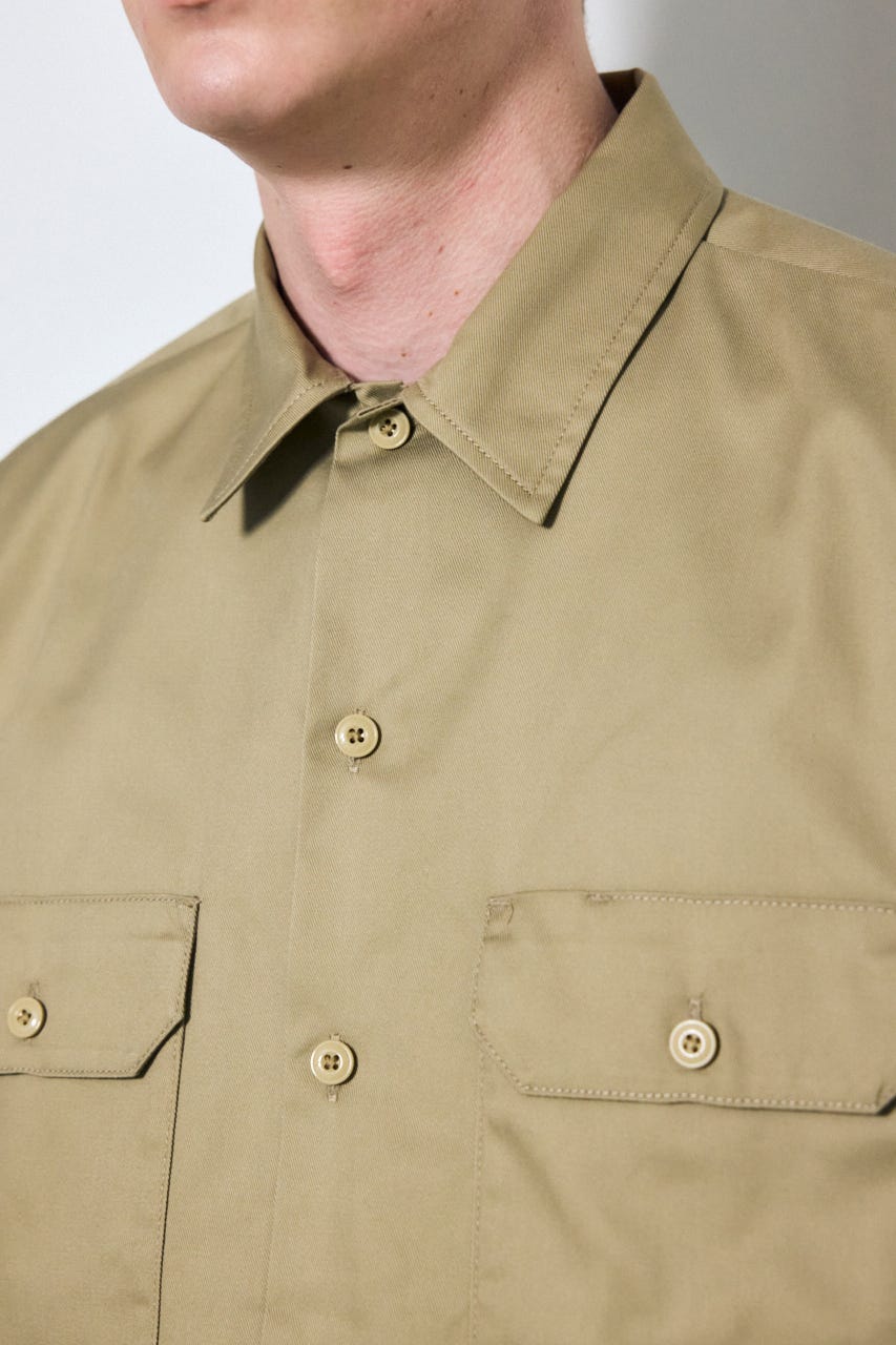 【Dickies（R）×AZUL】半袖ワークシャツ BEG XL