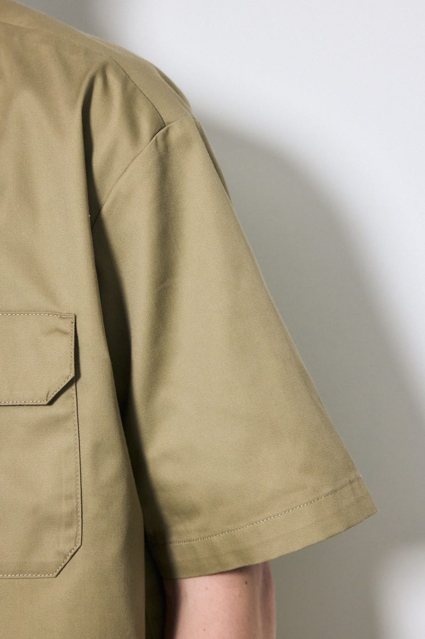 【Dickies（R）×AZUL】半袖ワークシャツ BEG XL