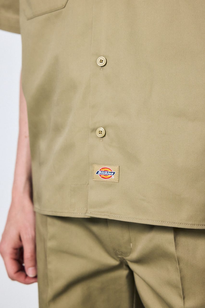 【Dickies（R）×AZUL】半袖ワークシャツ BEG XL