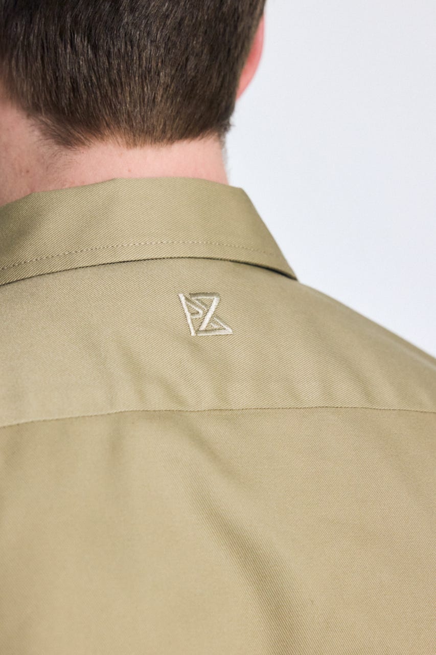 【Dickies（R）×AZUL】半袖ワークシャツ BEG XL