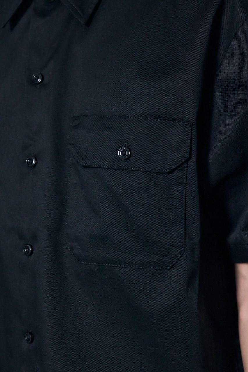 【Dickies（R）×AZUL】半袖ワークシャツ BLK L