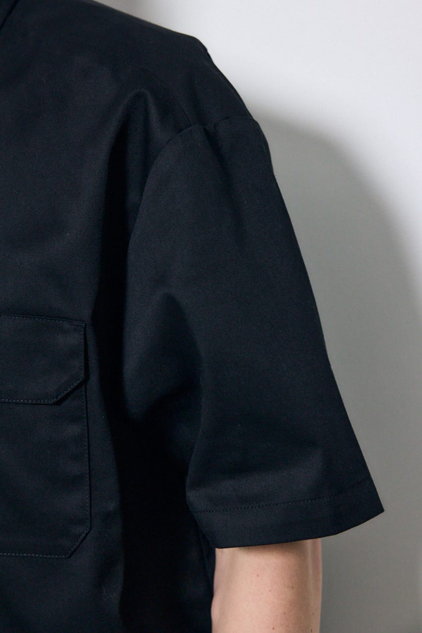 【Dickies（R）×AZUL】半袖ワークシャツ BLK L