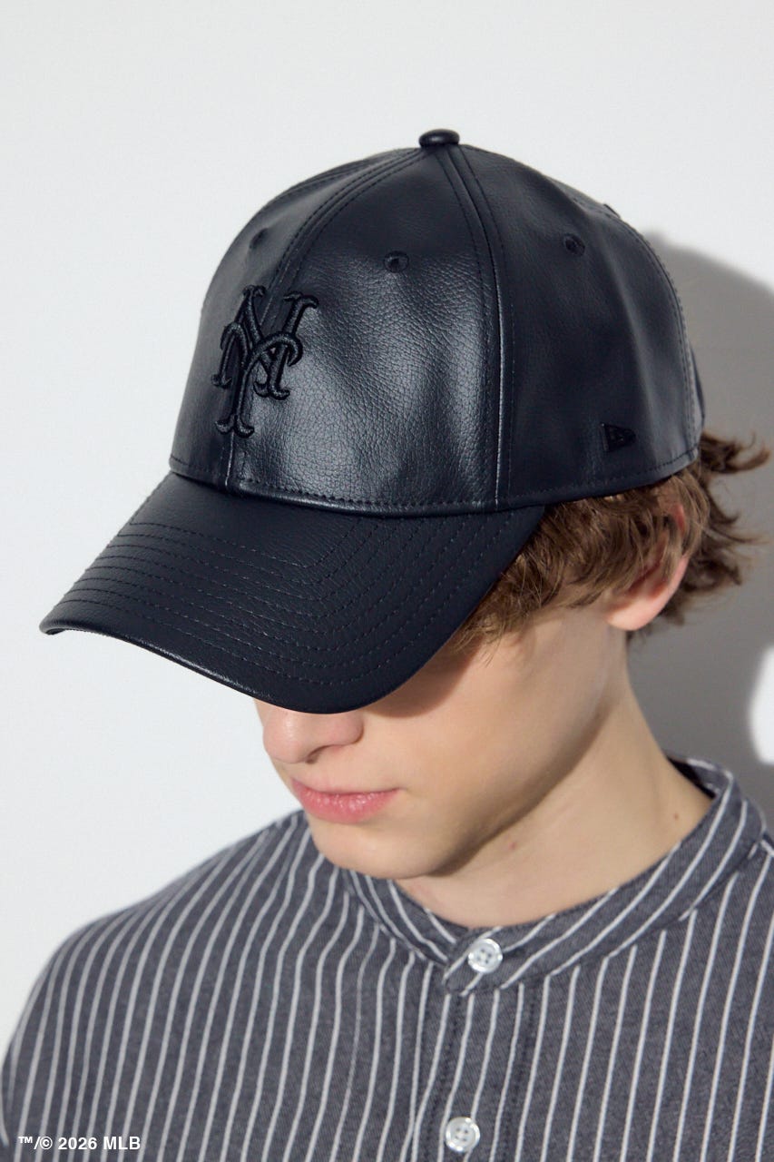 【NEW ERA×AZUL MLB】合皮キャップ BLK FREE
