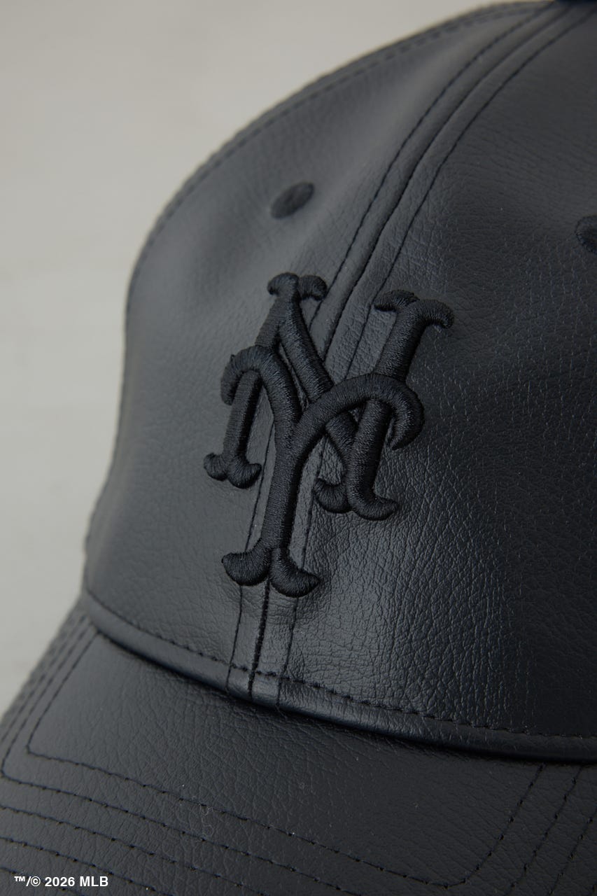 【NEW ERA×AZUL MLB】合皮キャップ BLK FREE