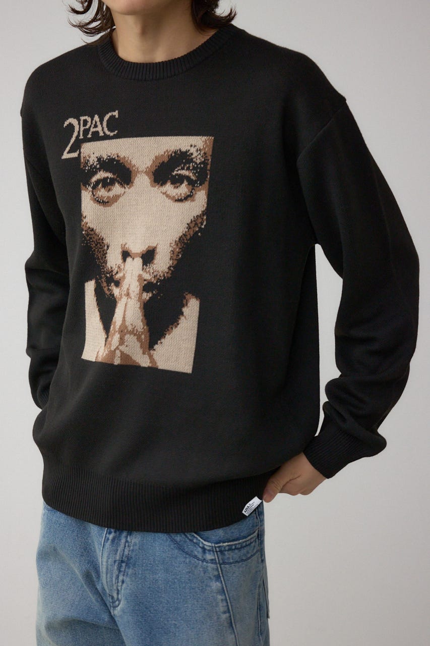 RAP HIP HOPグラフィックニット BLK FREE