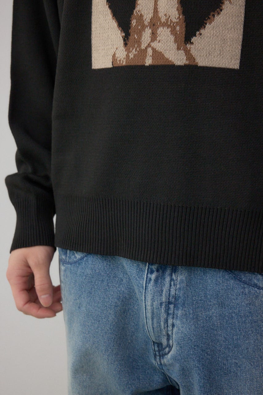 RAP HIP HOPグラフィックニット BLK FREE