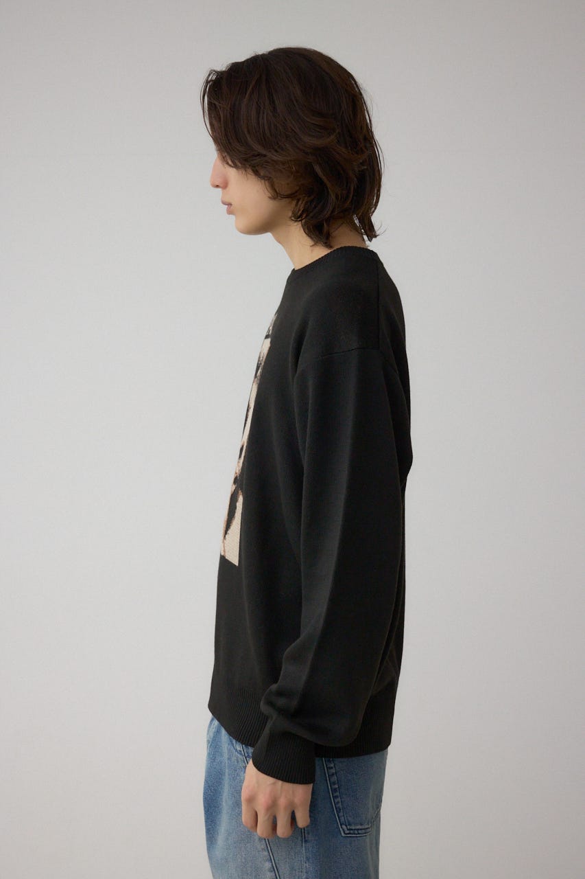 RAP HIP HOPグラフィックニット BLK FREE