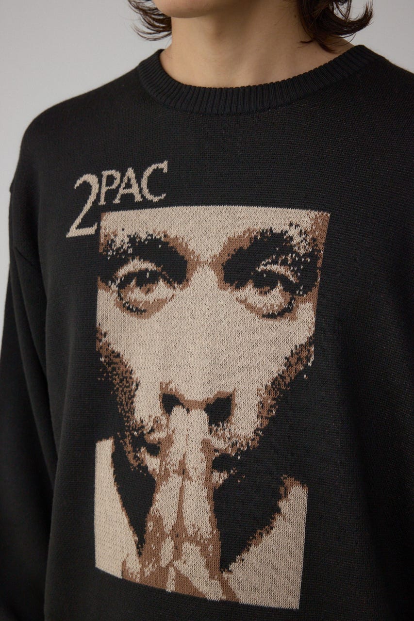 RAP HIP HOPグラフィックニット BLK FREE