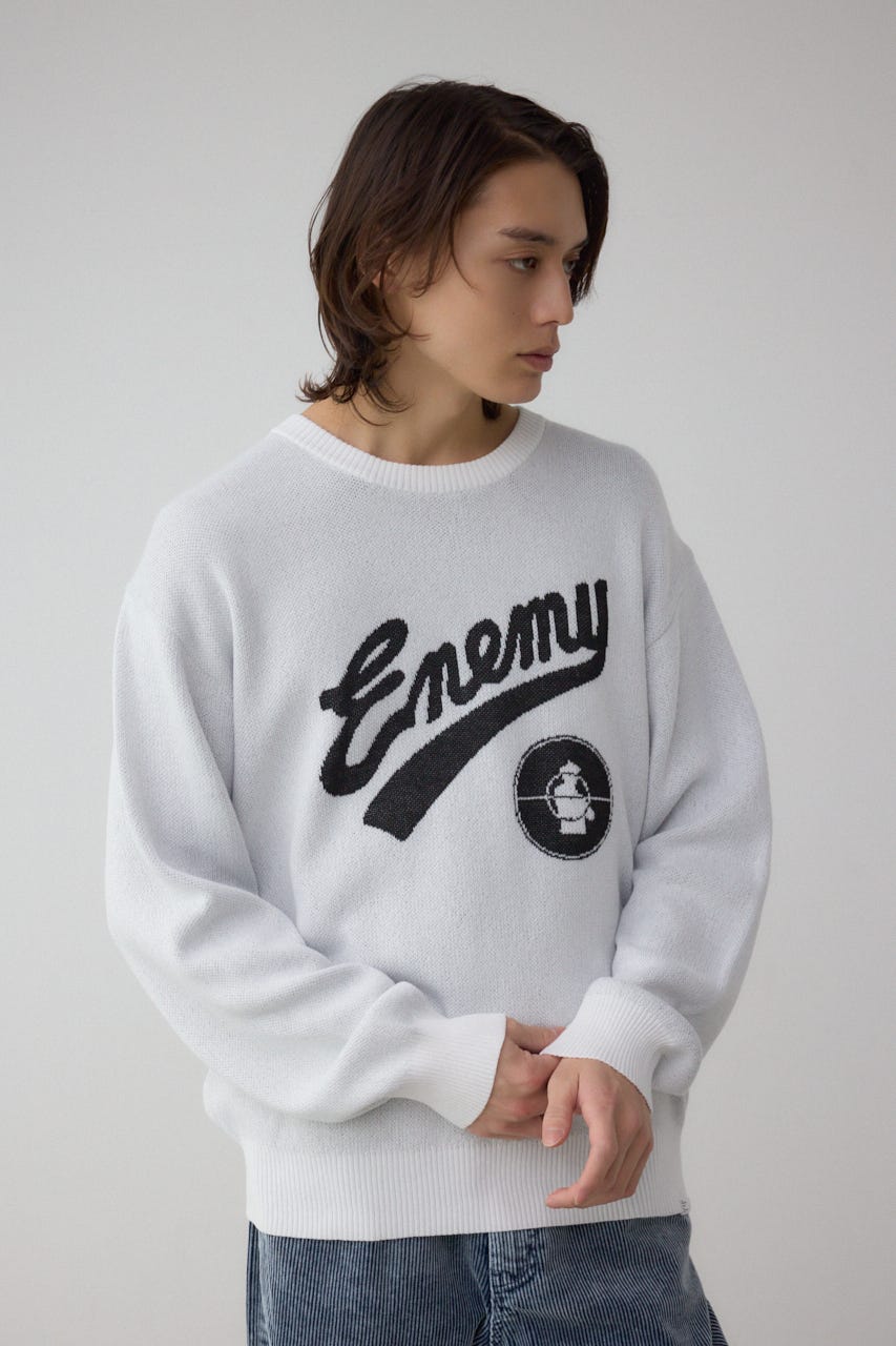 RAP HIP HOPグラフィックニット O/WHT FREE