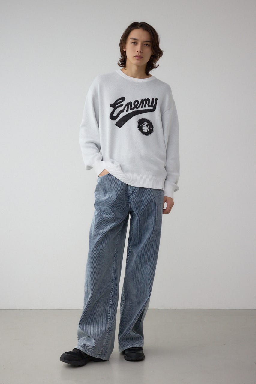 RAP HIP HOPグラフィックニット O/WHT FREE