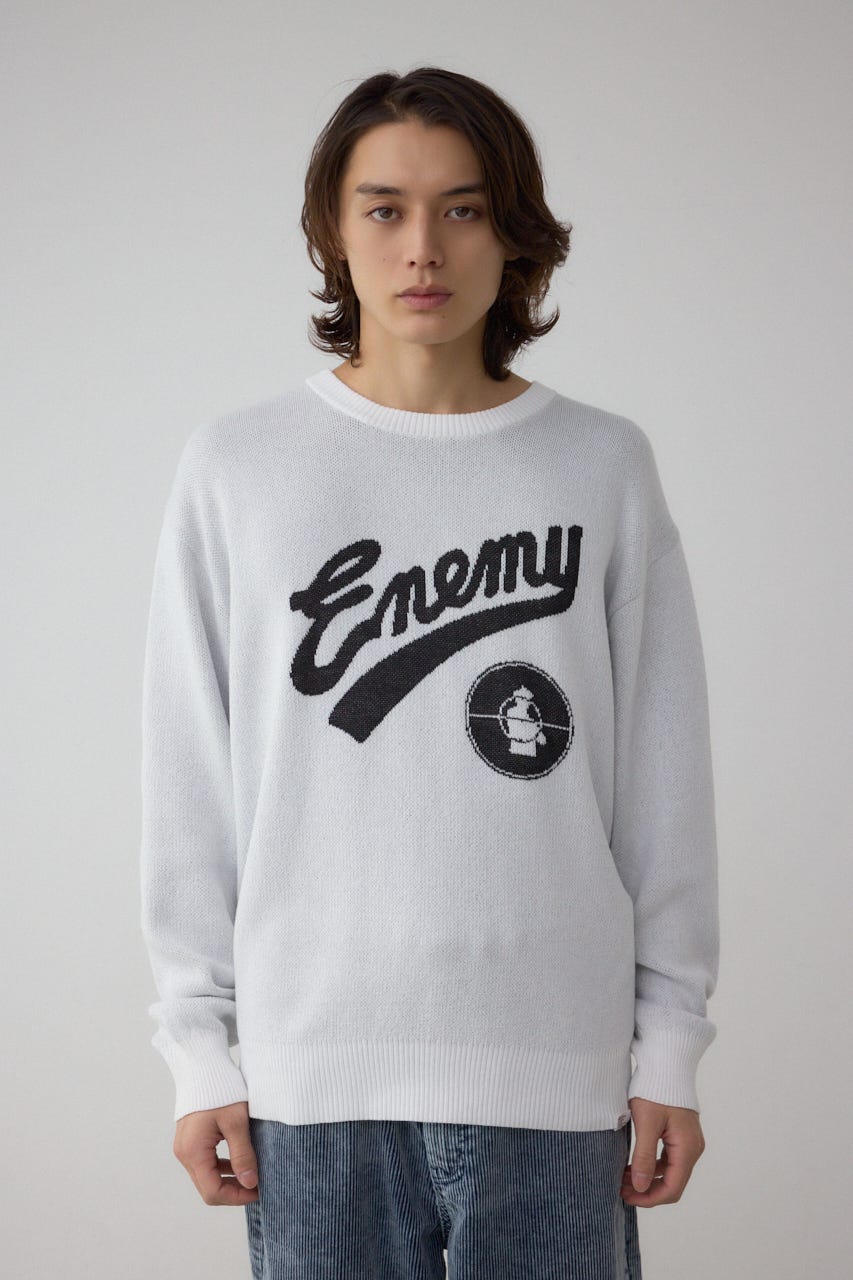 RAP HIP HOPグラフィックニット O/WHT FREE