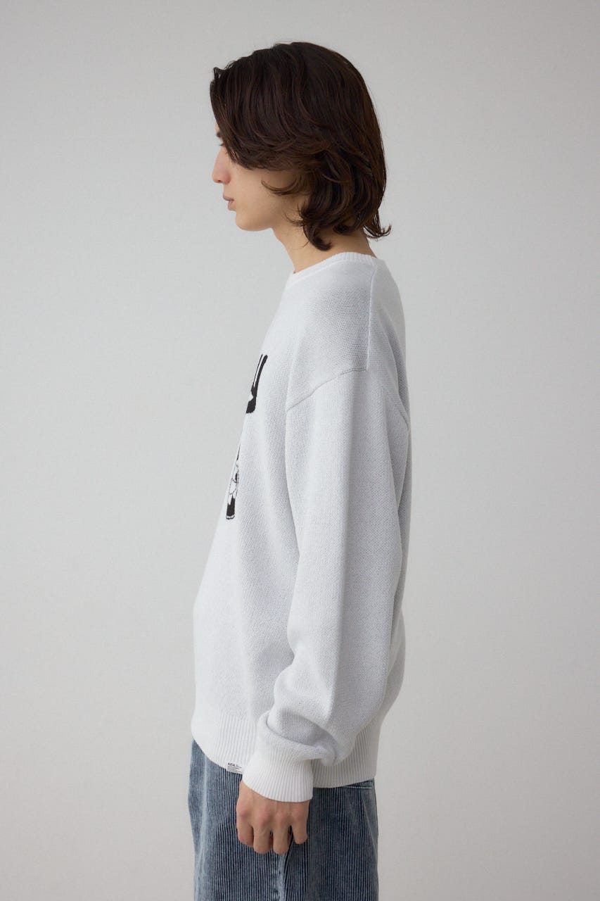 RAP HIP HOPグラフィックニット O/WHT FREE