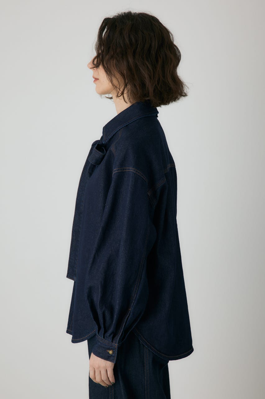 crie conforto ボウタイ デニムシャツ crie conforto｜ボウタイデニムシャツ | Rakuten Fashion(楽天