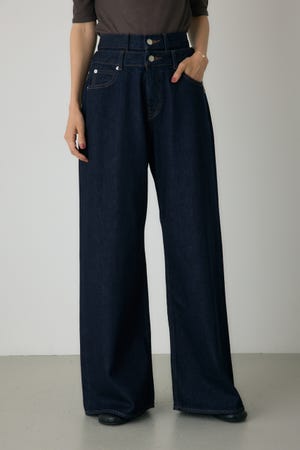 ダブルウエストバギーデニム