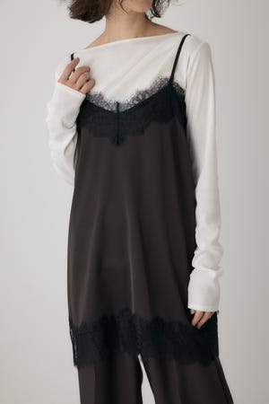 レースフレアサテンキャミ