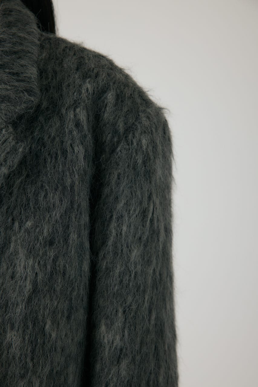 シャギーパデットショルダーコート GRY FREE