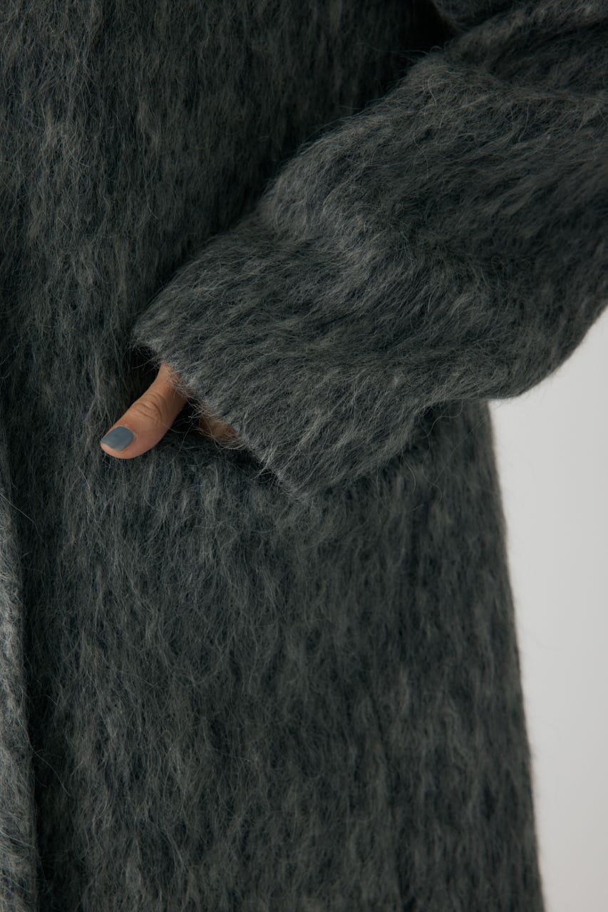 シャギーパデットショルダーコート GRY FREE