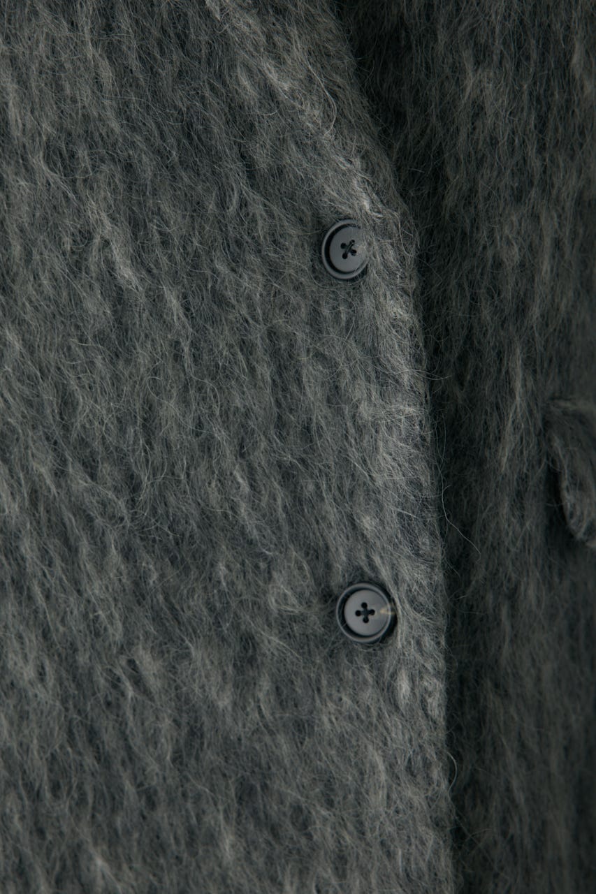 シャギーパデットショルダーコート GRY FREE