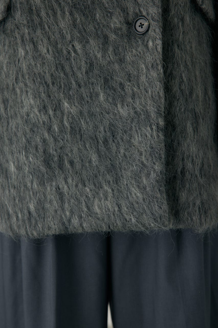 シャギーパデットショルダーコート GRY FREE