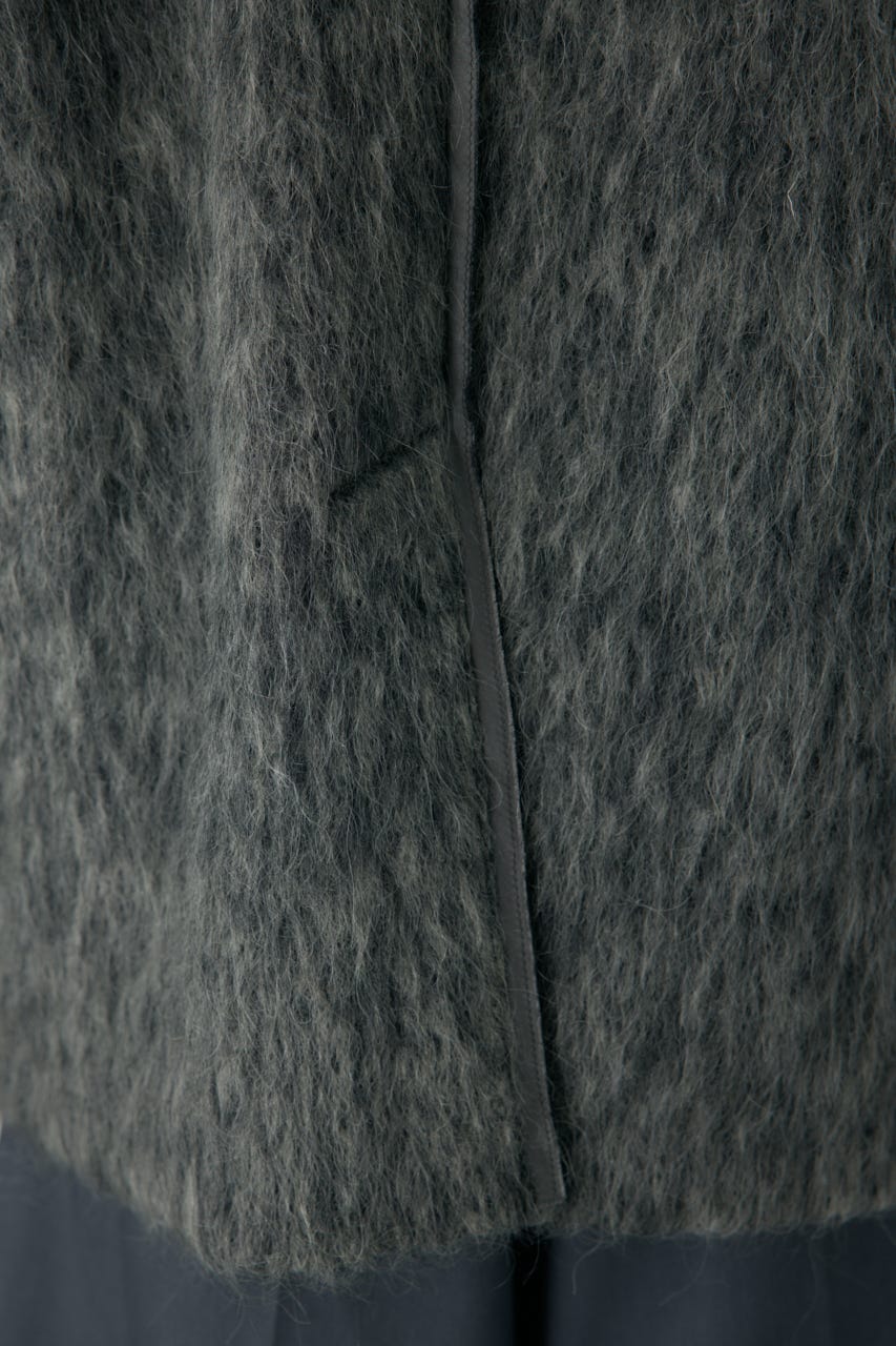 シャギーパデットショルダーコート GRY FREE