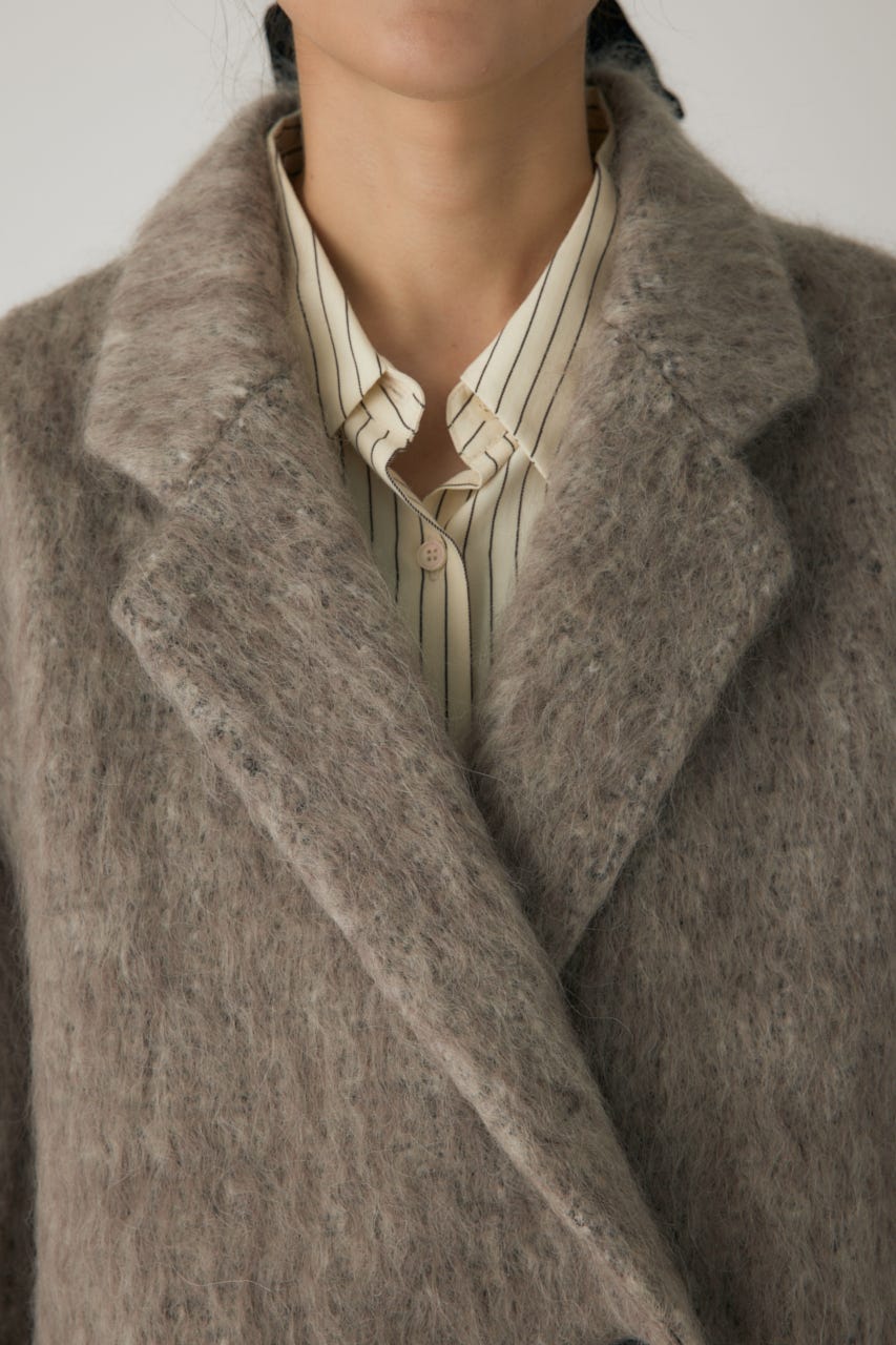 シャギーパデットショルダーコート MOCHA FREE