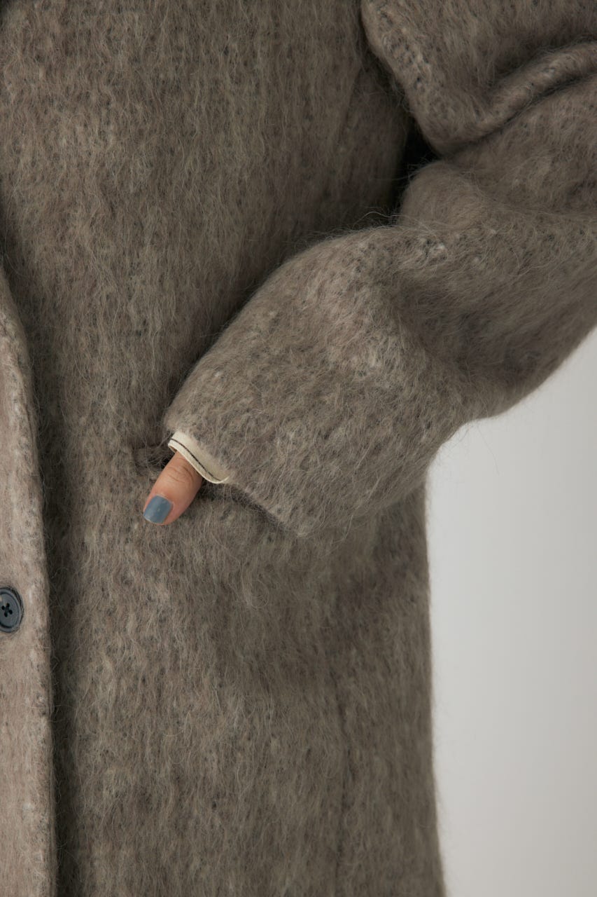 シャギーパデットショルダーコート MOCHA FREE