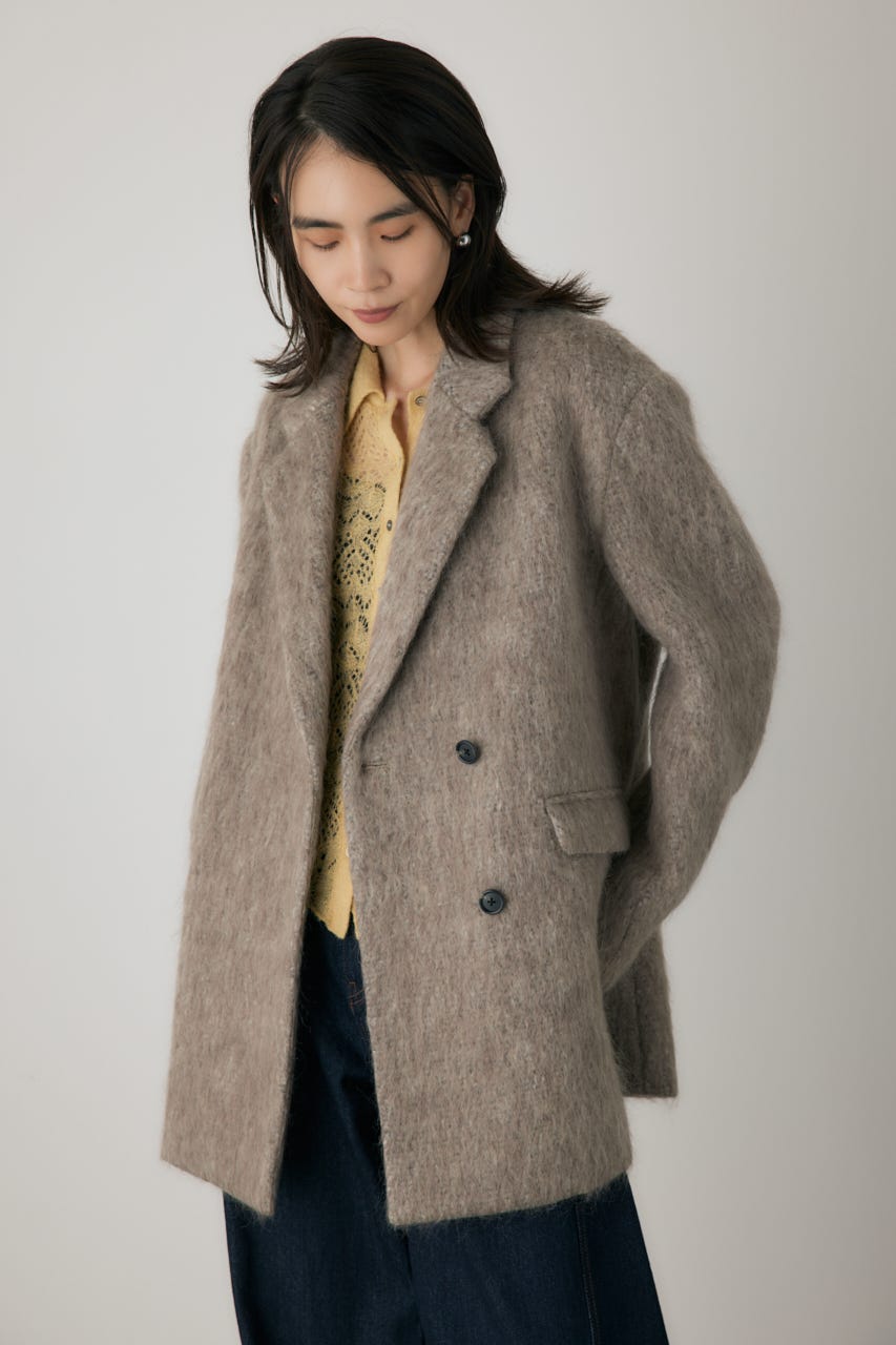 シャギーパデットショルダーコート MOCHA FREE