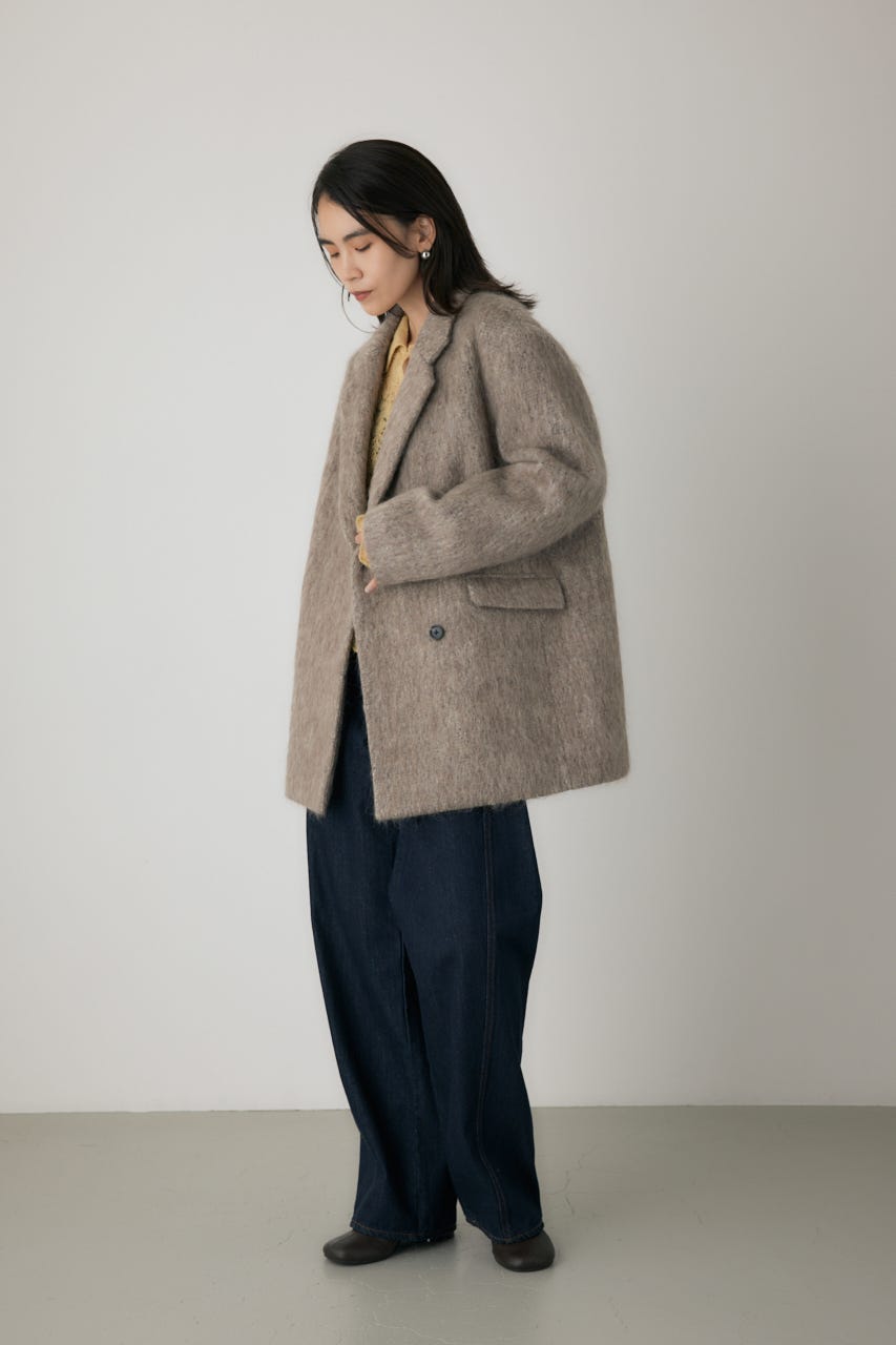 シャギーパデットショルダーコート MOCHA FREE