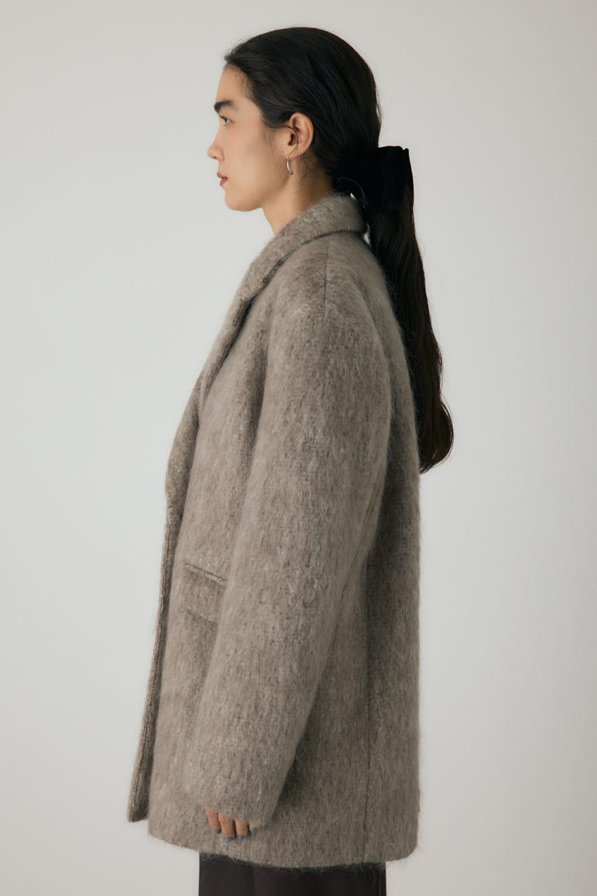 シャギーパデットショルダーコート MOCHA FREE