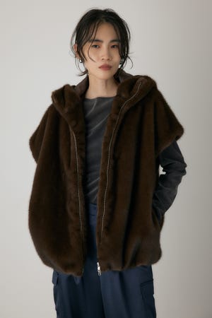 ● PP* closet ● タグファーベスト●40 優待価格[PRIORITY]リバーシブルファーベスト | KOBUNSHA SELECT