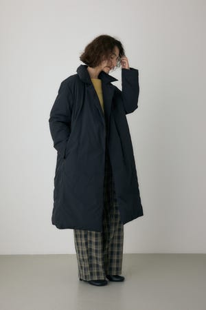 ショールカラーダウンコート