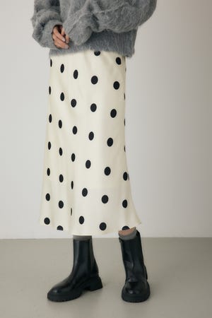 ドットプリントスカート