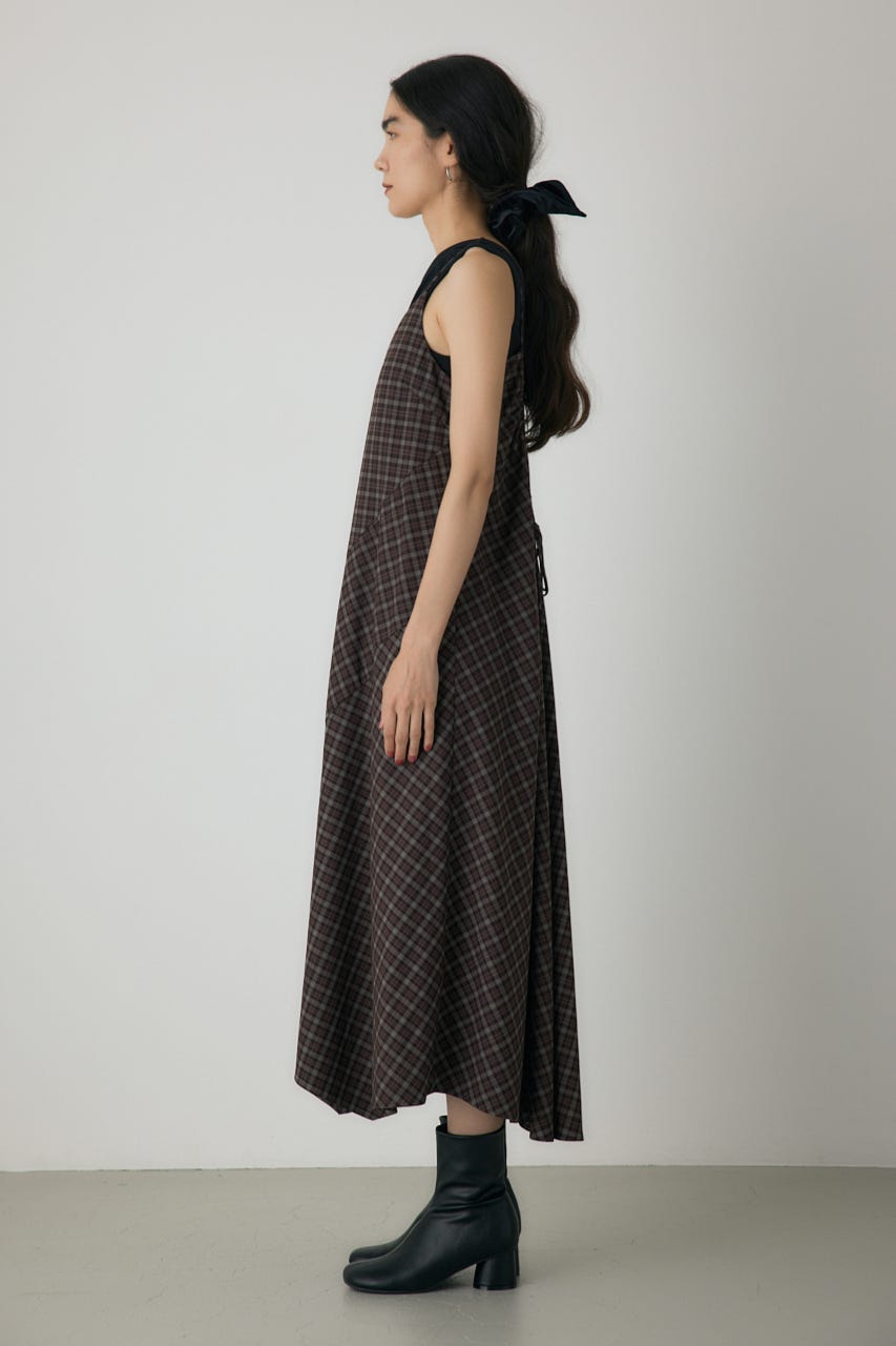 チェックキャミワンピース 柄BRD FREE