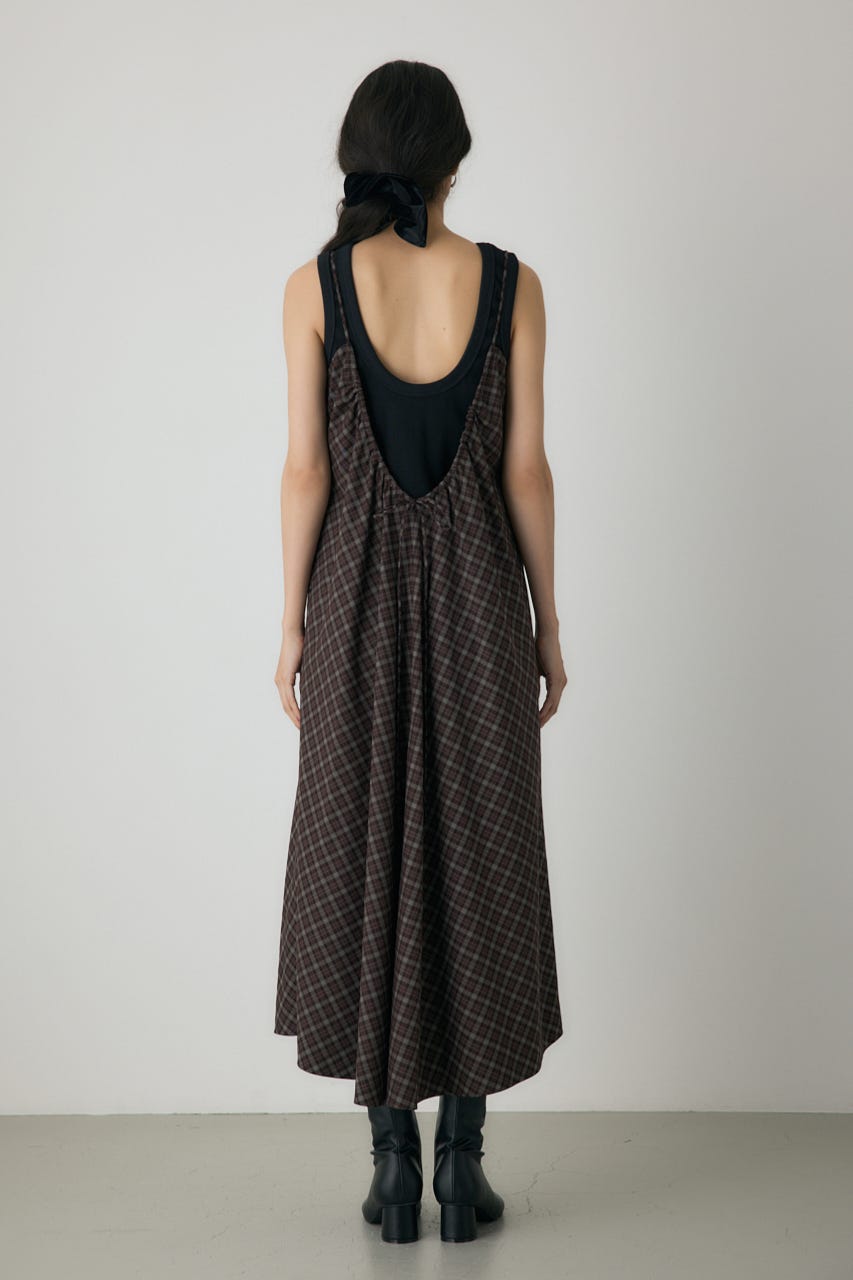 チェックキャミワンピース 柄BRD FREE